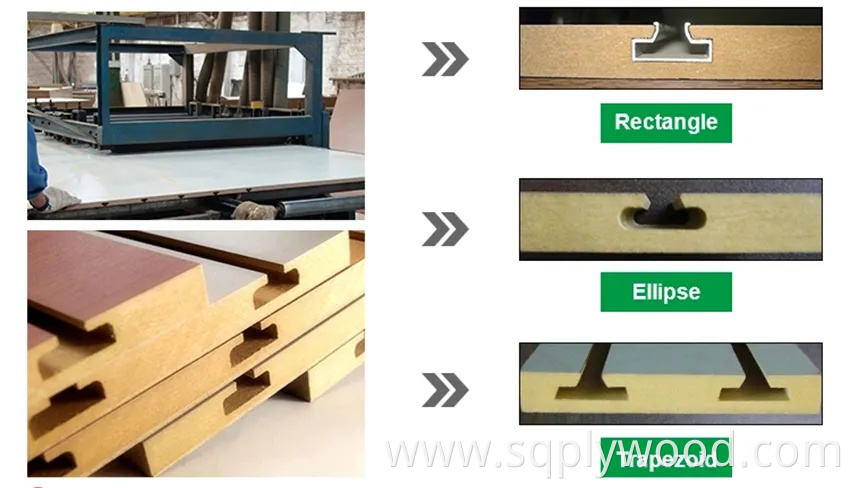 Melamine Grooved MDF Slot/Slatwall MDF for Display Furniture